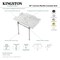 Kingston Brass 36 Carrara Marble Console Sink with Stainless Steel Legs, Marble WhitePolished Nickel LMS36M8SQ6ST - alternate 5